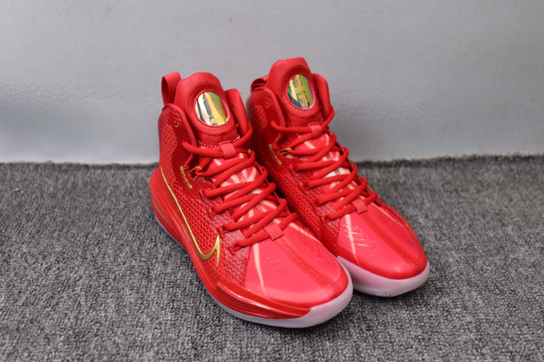 2022 NIKE AIR ZOOM G.T.JUMP EP Red Gold Shoes - Click Image to Close